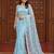  net saree with beads sequence & pearl embroidery work