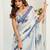 white lilen print work designer party wear festive 1 minute ready to wear saree with unstitched blouse piece