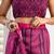 purple lilen print work designer party wear festive 1 minute ready to wear saree with unstitched blouse piece
