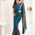 rama lilen print work designer party wear festive 1 minute ready to wear saree with unstitched blouse piece