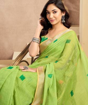 parrot lilen print 1 minute ready to wear saree with unstitched blouse piece 1