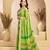 parrot lilen print work designer party wear festive 1 minute ready to wear saree with unstitched blouse piece