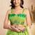 parrot lilen print work designer party wear festive 1 minute ready to wear saree with unstitched blouse piece