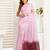 baby pink lilen print work designer party wear festive 1 minute ready to wear saree with unstitched blouse piece