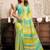 lemon lilen print work designer party wear festive 1 minute ready to wear saree with unstitched blouse piece