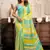 lemon lilen print work designer party wear festive 1 minute ready to wear saree with unstitched blouse piece