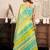 lemon lilen print work designer party wear festive 1 minute ready to wear saree with unstitched blouse piece