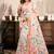 white lilen print work designer party wear festive 1 minute ready to wear saree with unstitched blouse piece