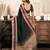 black lilen print work designer party wear festive 1 minute ready to wear saree with unstitched blouse piece