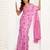 baby pink lilen print work designer party wear festive 1 minute ready to wear saree with unstitched blouse piece