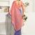 red blue lilen print work designer party wear festive 1 minute ready to wear saree with unstitched blouse piece
