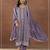 Lavender color embroideried rangoli crush silk semi stitched salwar suit