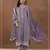 Lavender color embroideried rangoli crush silk semi stitched salwar suit