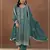 Teal color embroideried rangoli crush silk semi stitched salwar suit