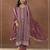 Dark peach color embroideried rangoli crush silk semi stitched salwar suit