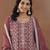 Dark peach color embroideried rangoli crush silk semi stitched salwar suit