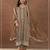 Dark gold color embroideried rangoli crush silk semi stitched salwar suit