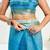 light blue lilen print work designer party wear festive 1 minute ready to wear saree with unstitched blouse piece
