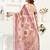 White lilen print work designer party wear festive 1 minute ready to wear saree with unstitched blouse piece
