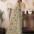 off white lilen print work designer party wear festive 1 minute ready to wear saree with unstitched blouse piece