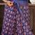 blue lilen print work designer party wear festive 1 minute ready to wear saree with unstitched blouse piece