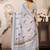 white lilen print work designer party wear festive 1 minute ready to wear saree with unstitched blouse piece