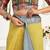 grey yellow lilen print work designer party wear festive 1 minute ready to wear saree with unstitched blouse piece