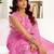 baby pink lilen print work designer party wear festive 1 minute ready to wear saree with unstitched blouse piece