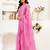 baby pink lilen print work designer party wear festive 1 minute ready to wear saree with unstitched blouse piece