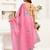 pink yellow lilen print work designer party wear festive 1 minute ready to wear saree with unstitched blouse piece