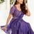 deep purple lilen print work designer party wear festive 1 minute ready to wear saree with unstitched blouse piece