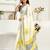 white lilen print work designer party wear festive 1 minute ready to wear saree with unstitched blouse piece