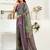 sea green lilen print work designer party wear festive 1 minute ready to wear saree with unstitched blouse piece