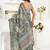 grey lilen print work designer party wear festive 1 minute ready to wear saree with unstitched blouse piece