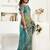 Multy lilen print work designer party wear festive 1 minute ready to wear saree with unstitched blouse piece