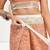 rust lilen print work designer party wear festive 1 minute ready to wear saree with unstitched blouse piece