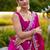 Rani pink soft shimmer chiffon embroidery work designer party wear festive saree with unstitched blouse piece