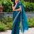 Morpich soft shimmer chiffon embroidery work designer party wear festive saree with unstitched blouse piece