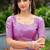 Lavender soft shimmer chiffon embroidery work designer party wear festive saree with unstitched blouse piece