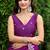 Purple soft shimmer chiffon embroidery work designer party wear festive saree with unstitched blouse piece