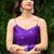 Plum soft shimmer chiffon embroidery work designer party wear festive saree with unstitched blouse piece