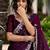 Wine soft shimmer chiffon embroidery work designer party wear festive saree with unstitched blouse piece