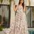 Printed cambric cotton full flaired gown