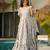 Printed cambric cotton full flaired gown