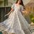 Printed cambric cotton full flaired gown