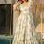 Printed cambric cotton full flaired gown