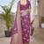 Purple soft  silk blend with zari weave work designer party wear festive saree with unstitched blouse piece