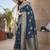 Morpich soft  silk blend with zari weave work designer party wear festive saree with unstitched blouse piece