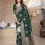 Green soft  silk blend with zari weave work designer party wear festive saree with unstitched blouse piece