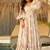 Printed cambric cotton full flaired gown